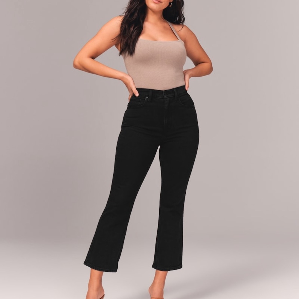 Abercrombie high rise kick flare jeans